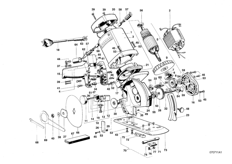 Mafell 950602 Electric circular cutter TS 400 - D 230 V Spare Parts