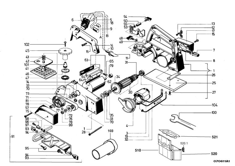 Mafell 912701 Electric Hand Planer MHU 82 Spare Parts