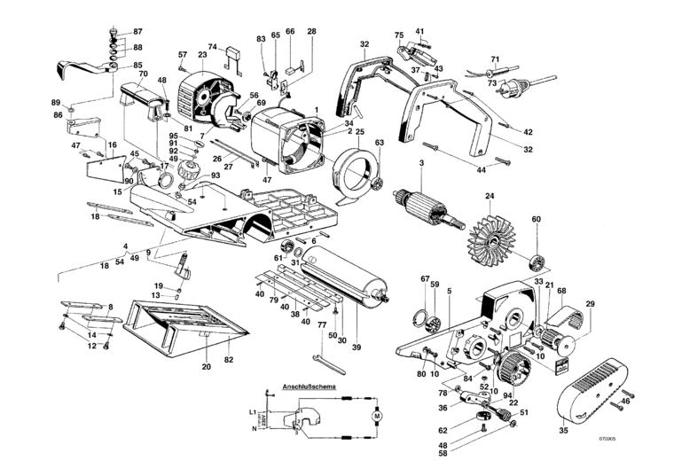 Mafell 924001 Carpentry Planing Machine ZH 280 E Spare Parts