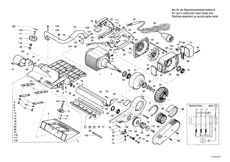 Mafell 924410 Carpentry Planing Machine ZH 320 K Spare Parts