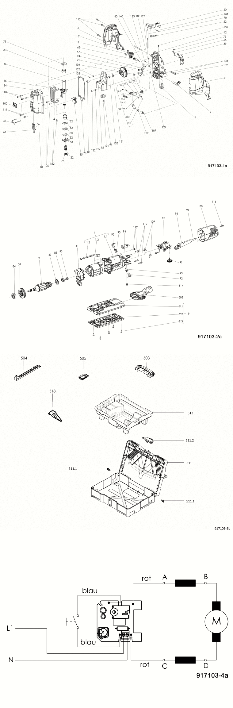 Mafell 917103 Jig Saw P1 cc MaxiMAX case in the T-MAX Spare Parts