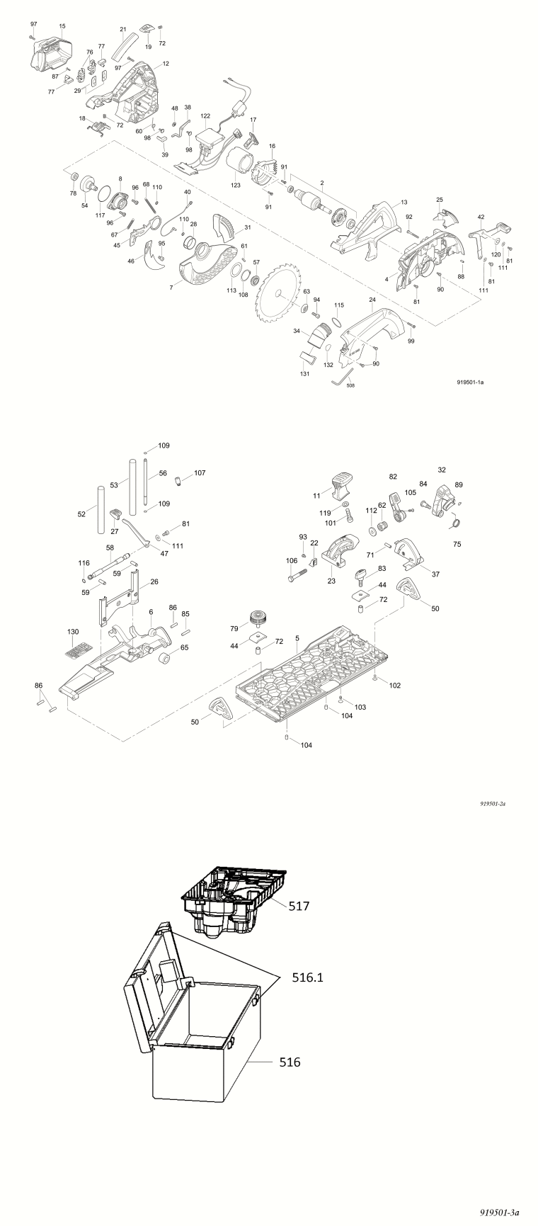 Mafell 919501 Cross-Cutting System KSS 60 36B in carrying case Spare Parts