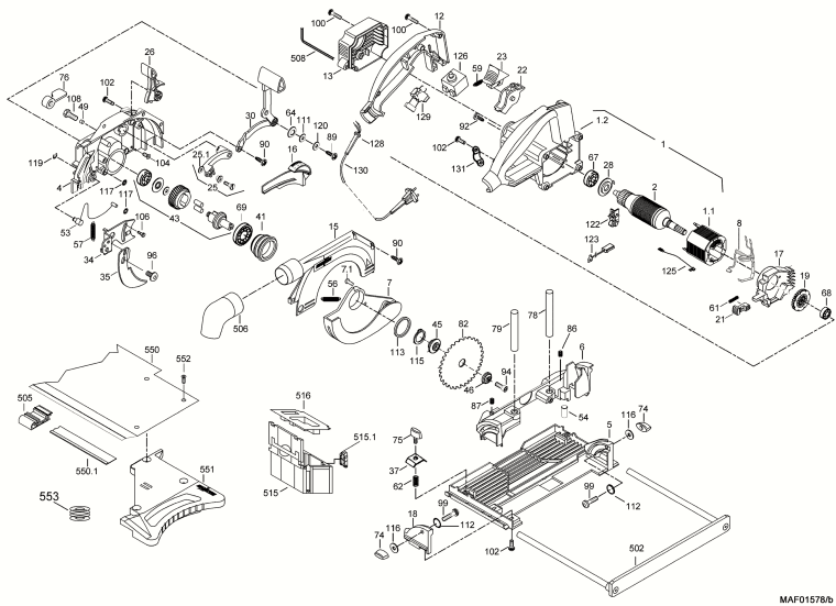 Mafell 915801 KSP 40 Flexistem in the MAFELL-MAX up to machine no.1033920 Spare Parts