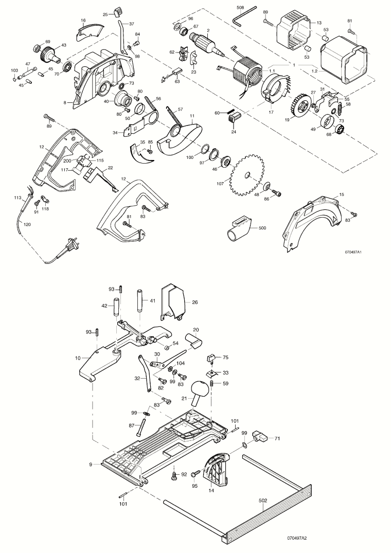 Mafell 914001 Portable Circular Saw KSP 85 Spare Parts