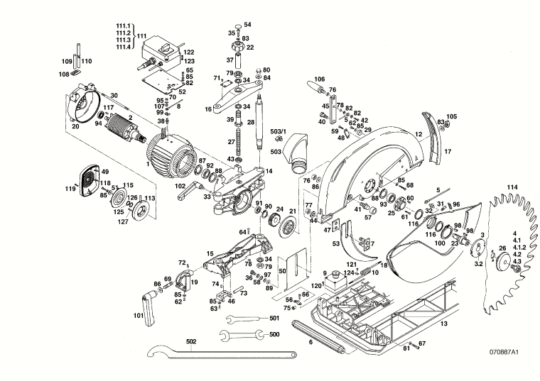 Mafell 923201 Two-Man Circular Saw FSG 240 K Spare Parts