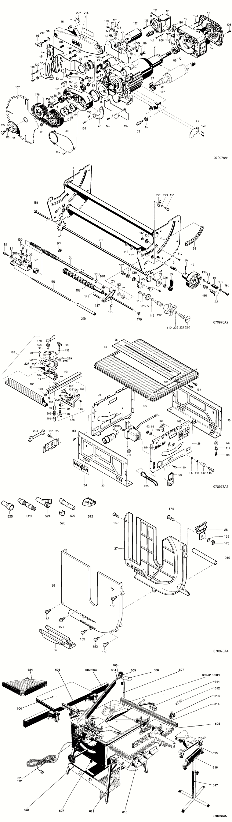 Mafell 970710 Pull-Push Saw ERIKA 85 K Spare Parts