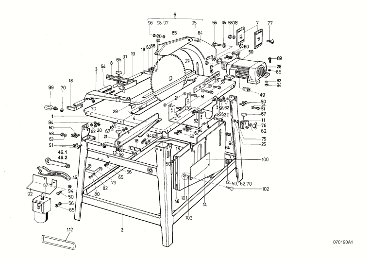 Mafell 942101 Builders Saw Bench BK 4 Spare Parts