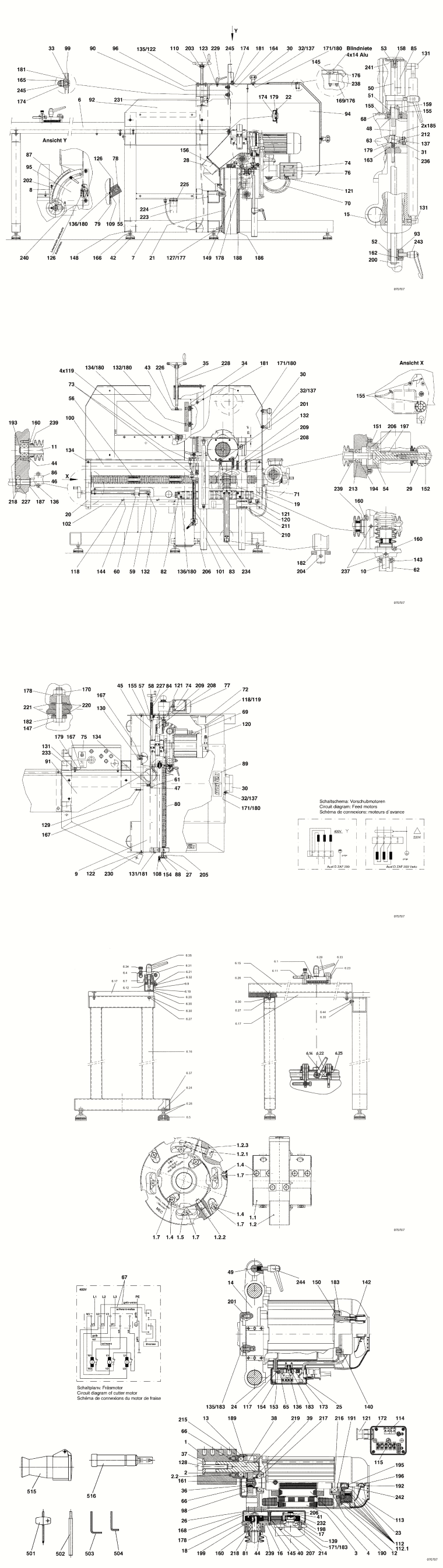 Mafell 991101 Tenoner ZAF 200 Spare Parts