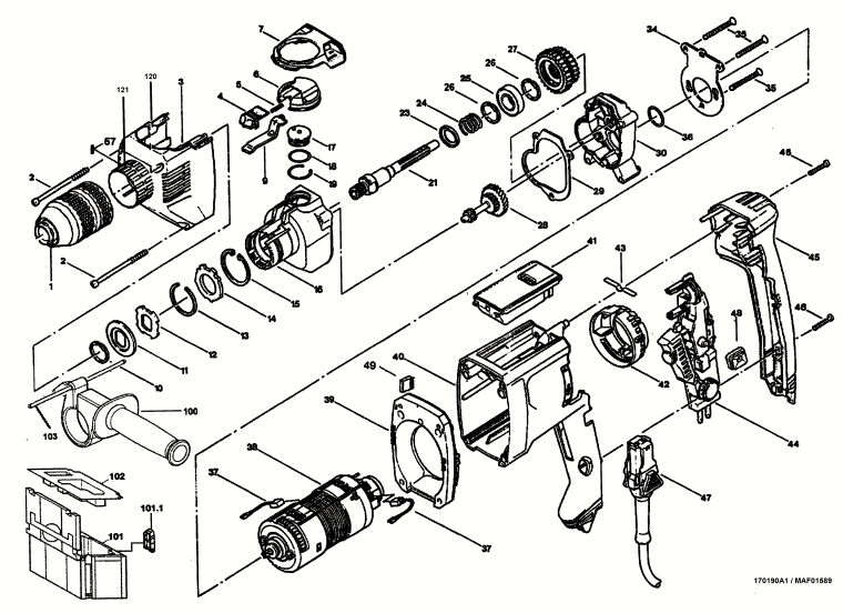 Mafell 917301 Drilling Machine HB 2 E in MAFELL-MAX Spare Parts