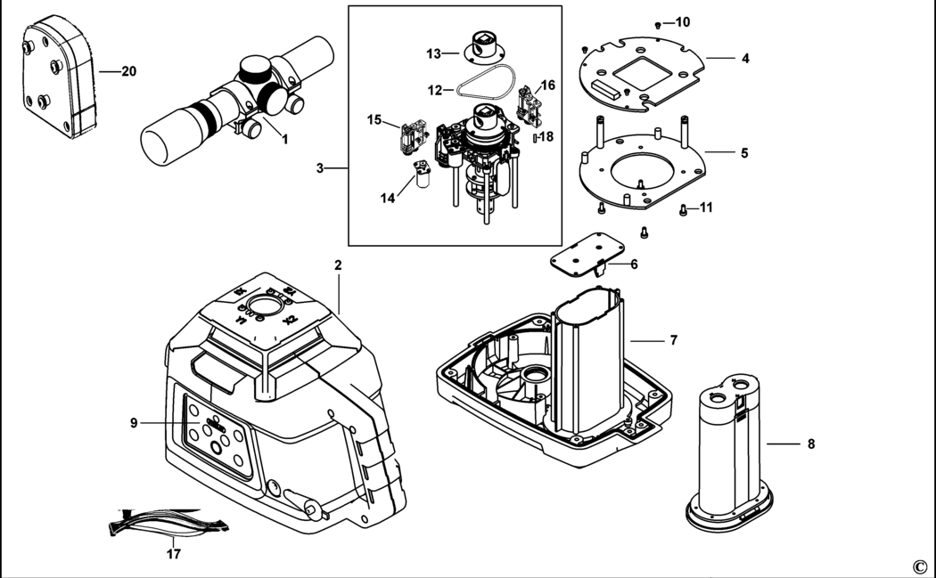 Stanley RLHGW Type 1 Rotary Laser Spare Parts