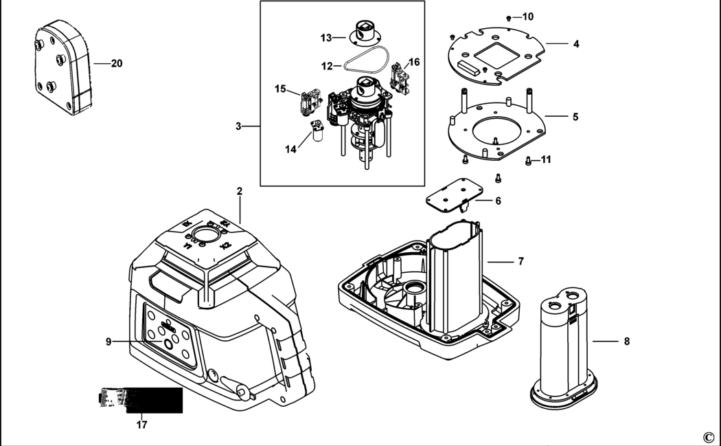 Stanley RLHV Type 1 Rotary Laser Spare Parts