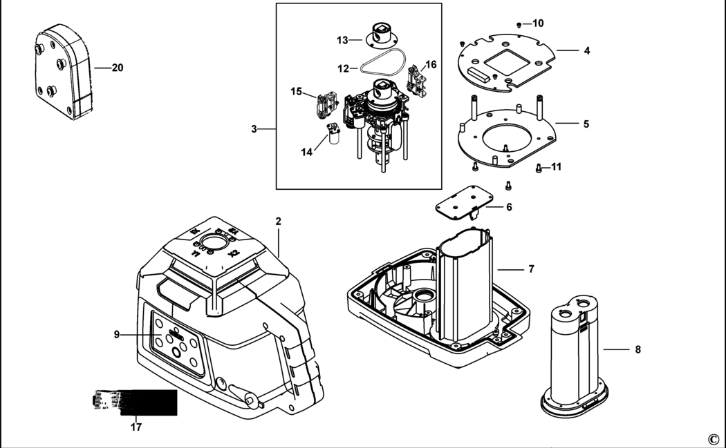 Stanley RLHVPW Type 1 Rotary Laser Spare Parts