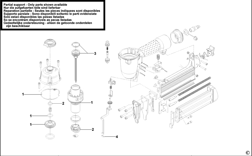 Stanley APC-BN Type REV A Nailer Spare Parts
