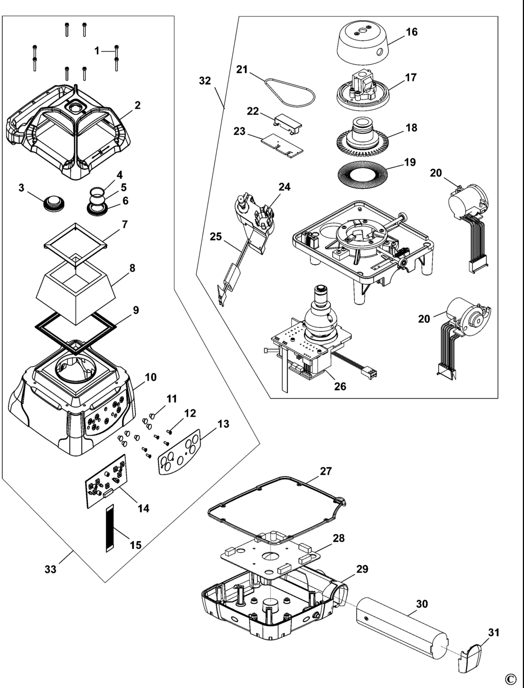 Stanley RL350GL Type 1 Rotary Laser Spare Parts