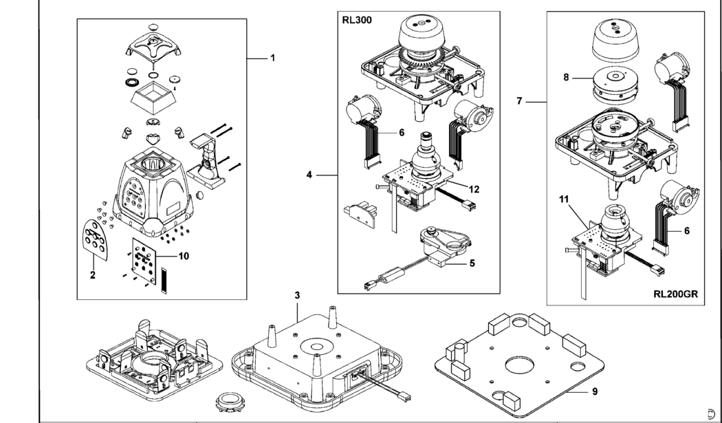 Stanley RL200GR Type 1 Rotary Laser Spare Parts