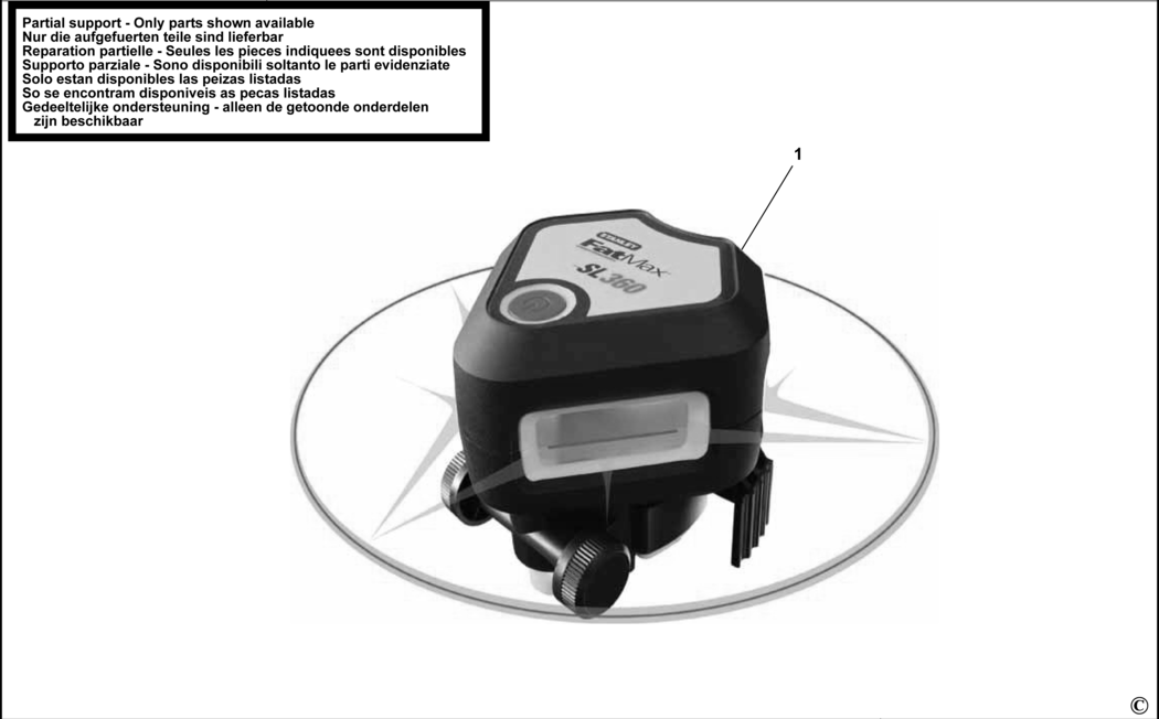 Stanley SL360 Type 1 Rotary Laser Spare Parts