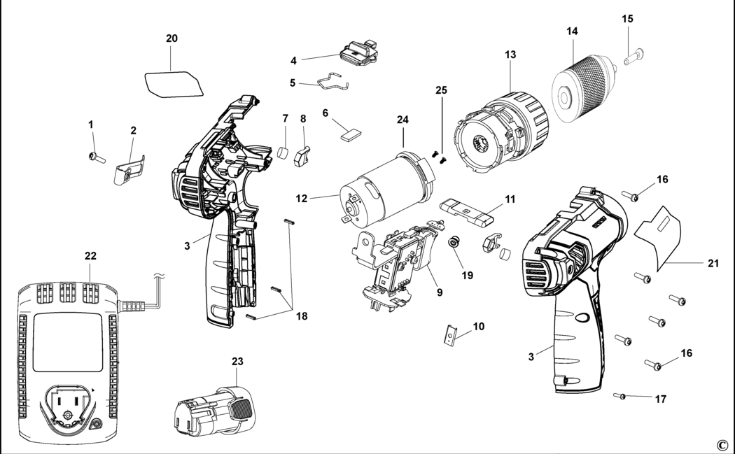 Stanley FMC010 Type H1 Drill/driver Spare Parts