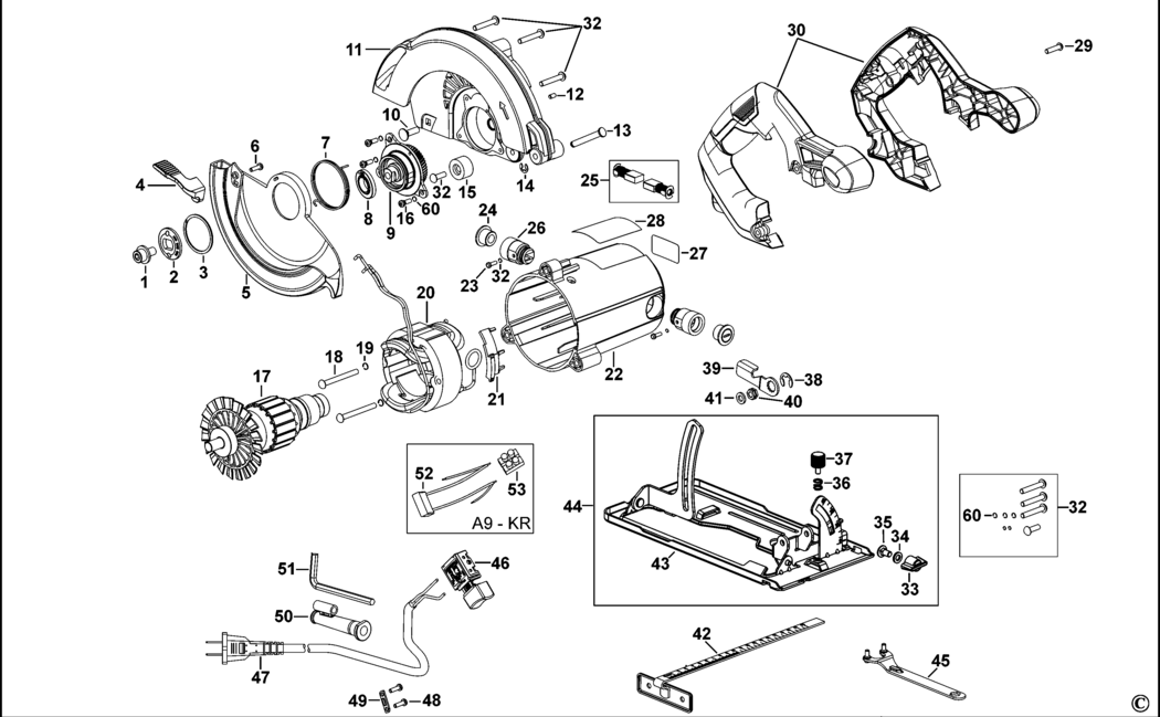 Stanley STEL311 Type 1 Circular Saw Spare Parts