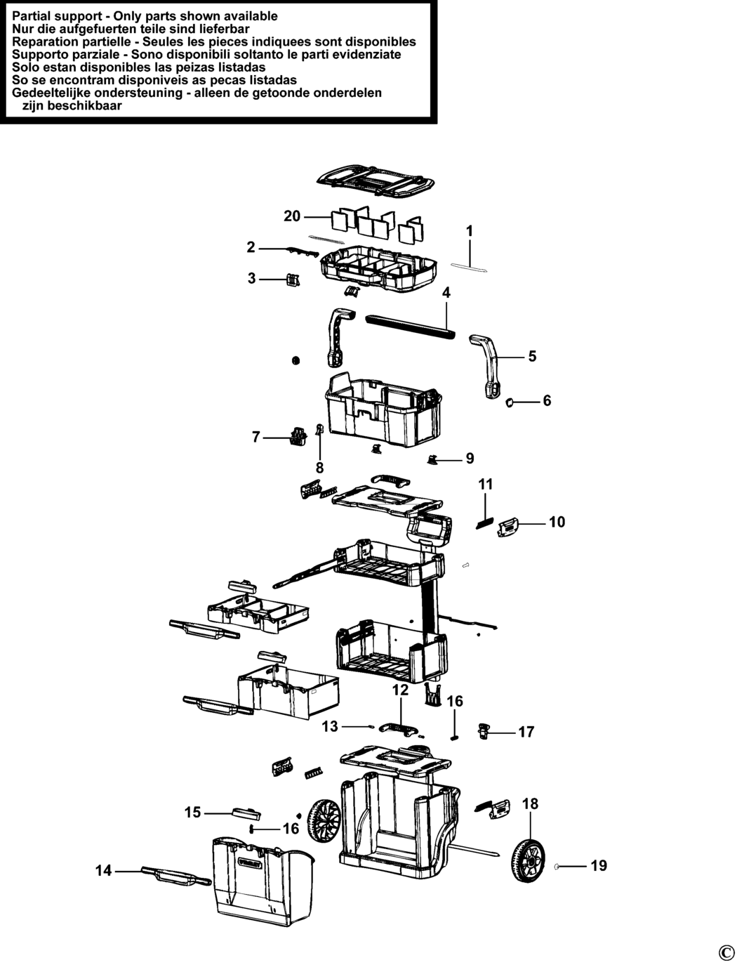 Stanley STST1-79231 Type 1 Workcentre Spare Parts