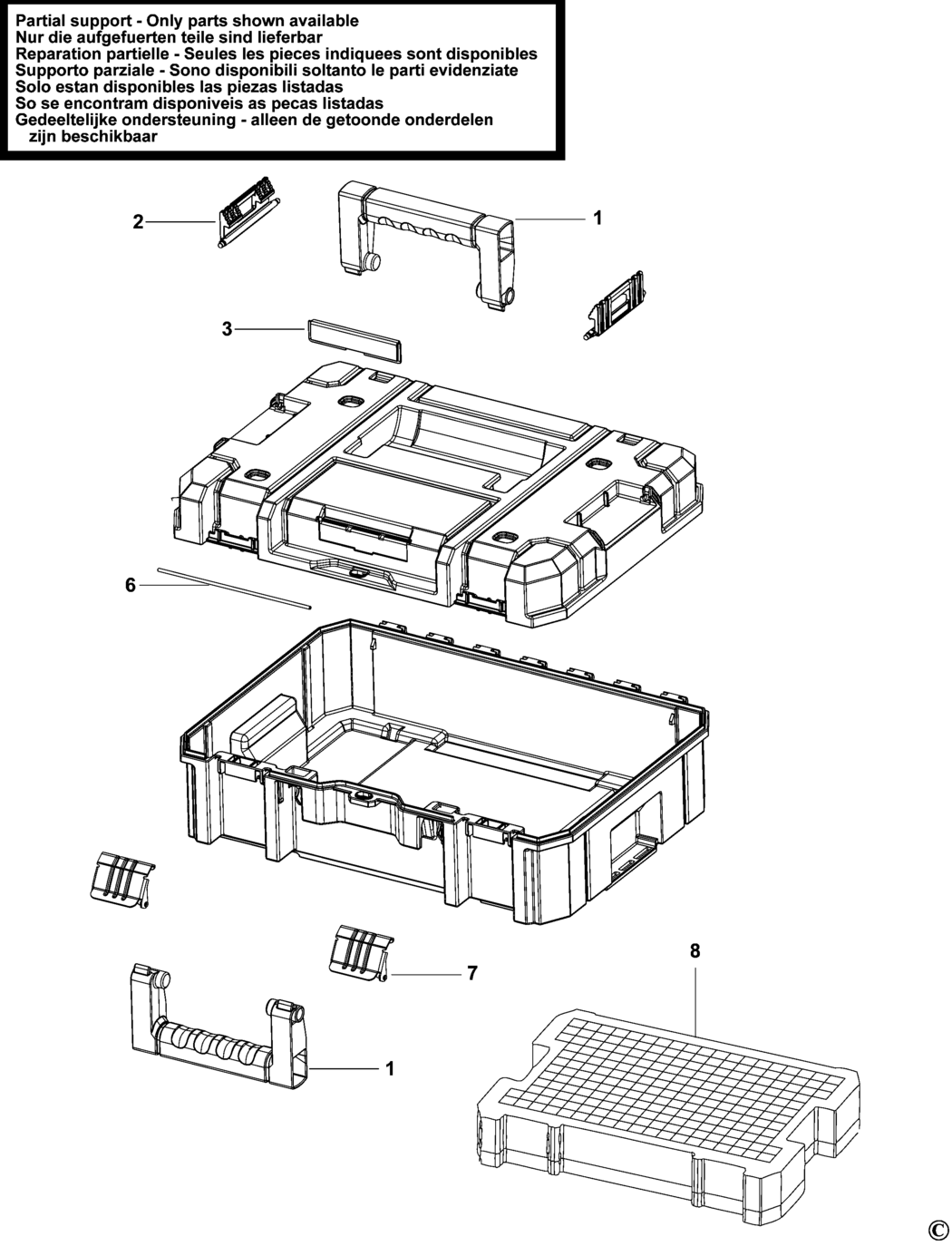 Stanley FMST1-71966 Type 1 Workbox Spare Parts