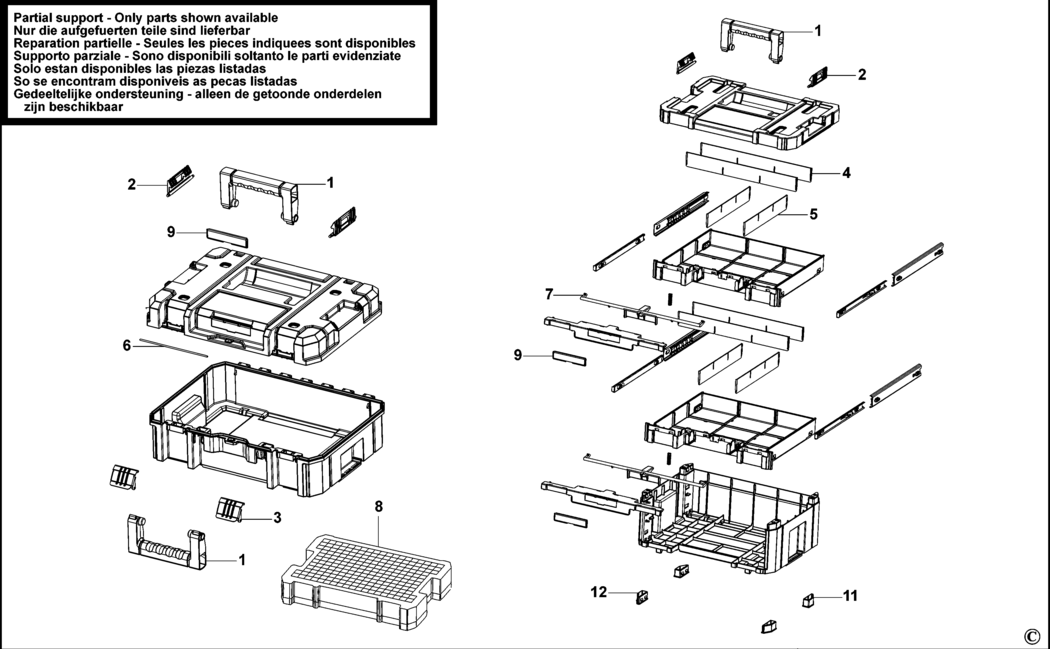 Stanley FMST1-71981 Type 1 Workbox Spare Parts