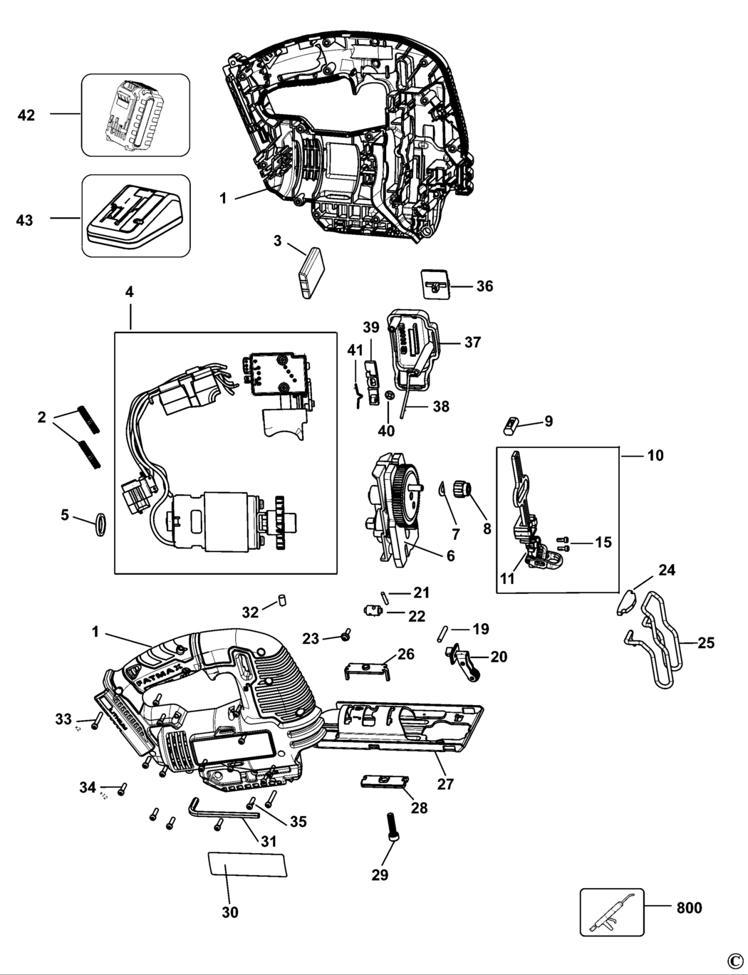 Stanley FMC650 Type H1 Jigsaw Spare Parts