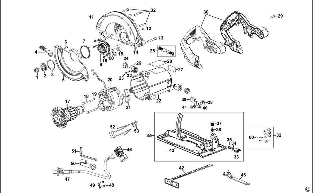 Stanley STSC1718 Type 1 Circular Saw Spare Parts