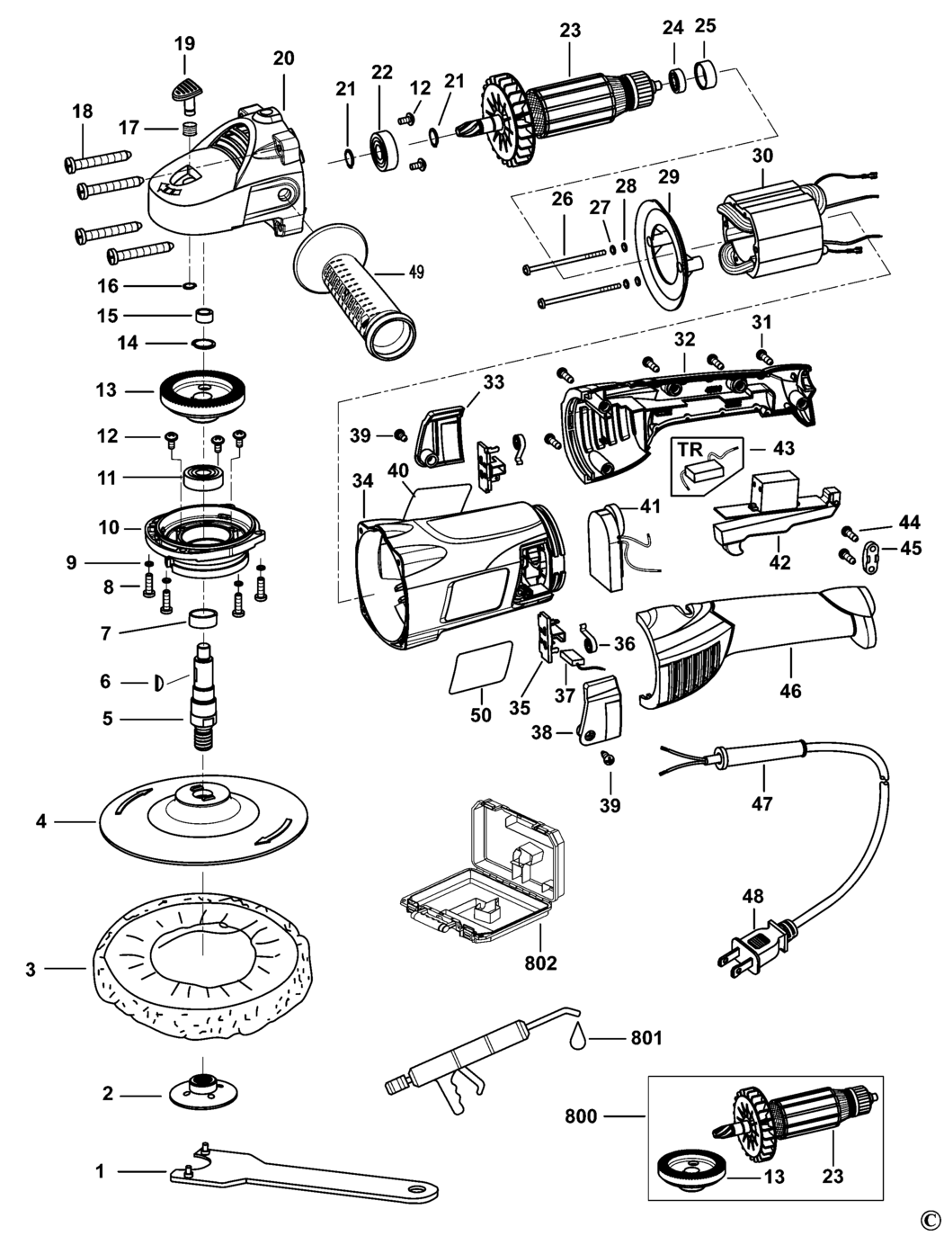 Stanley STGP1318K Type 1 Polisher Spare Parts