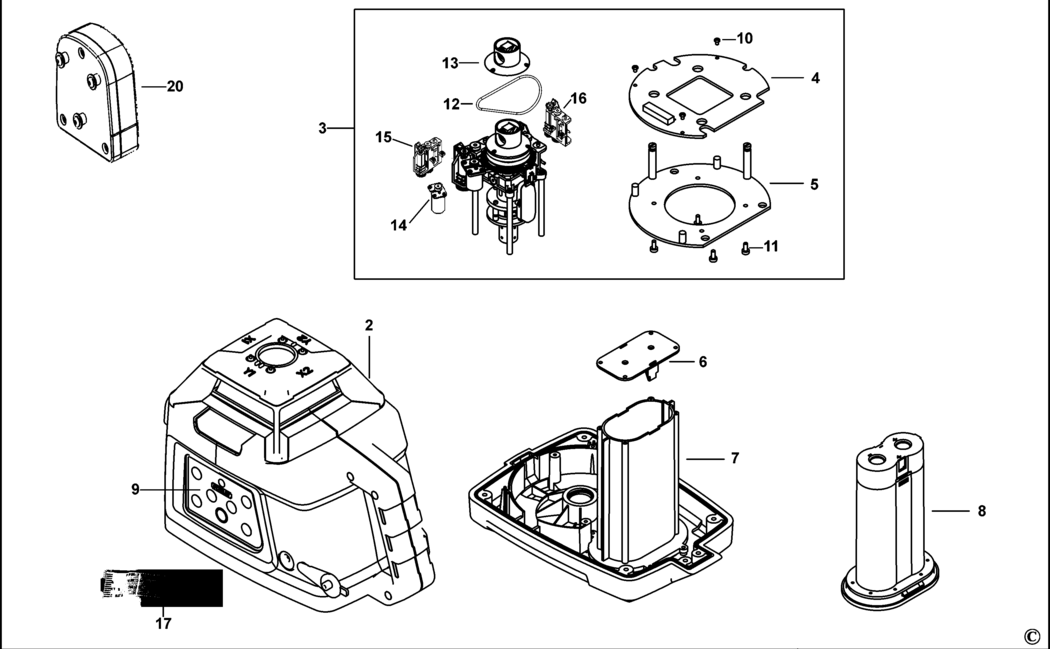 Stanley RLHVPW-G Type 1 Rotary Laser Spare Parts