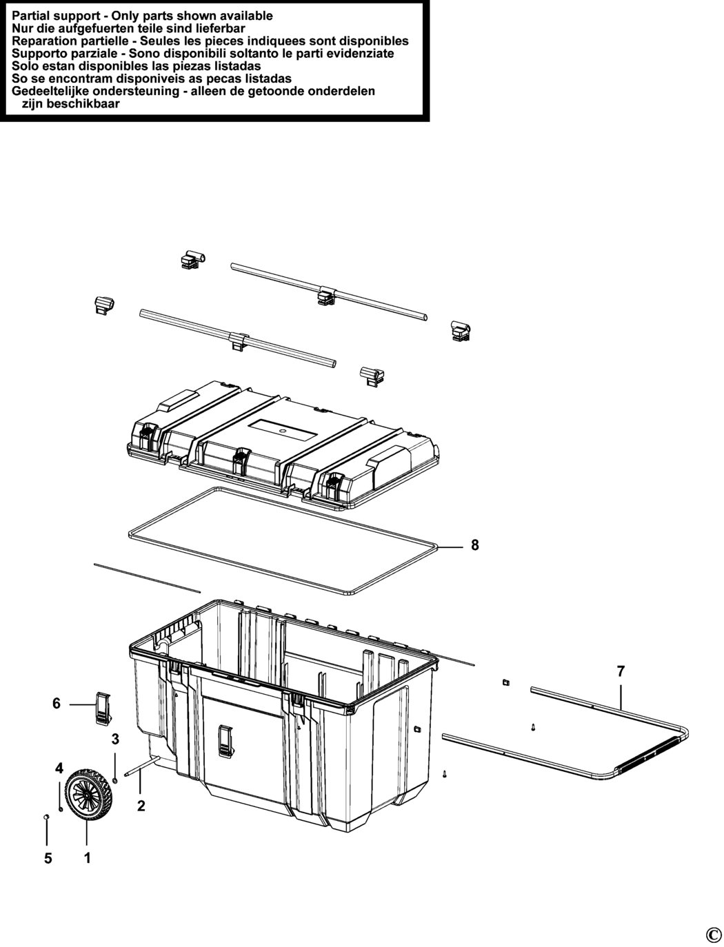 Stanley FMST1-75531 Type 1 Workbox Spare Parts