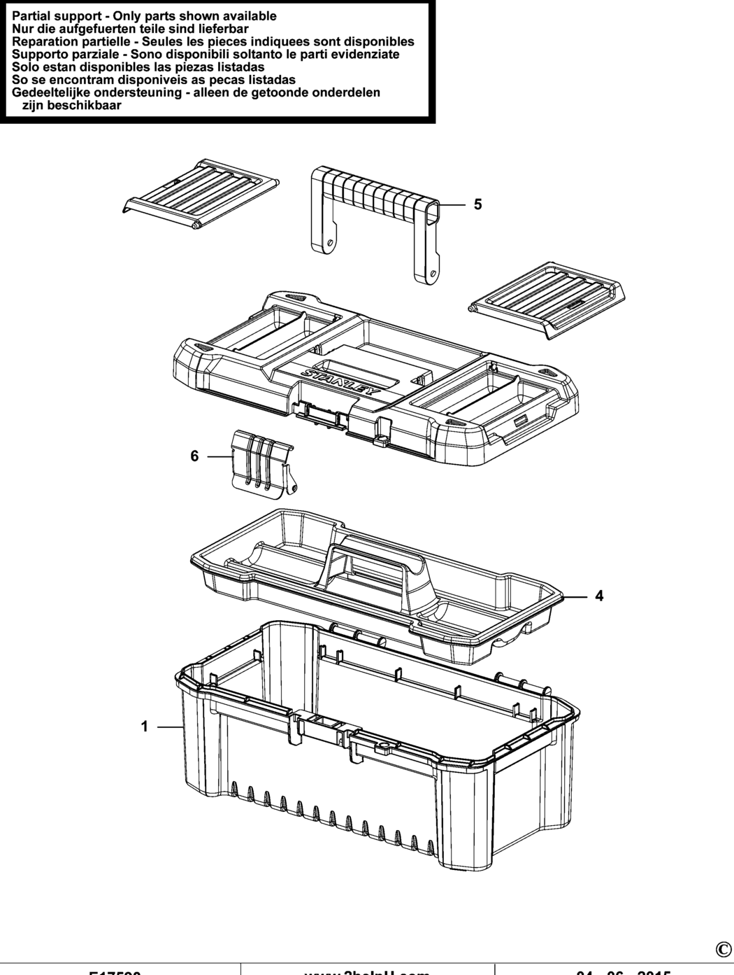 Stanley STST1-75514 Type 1 Workbox Spare Parts