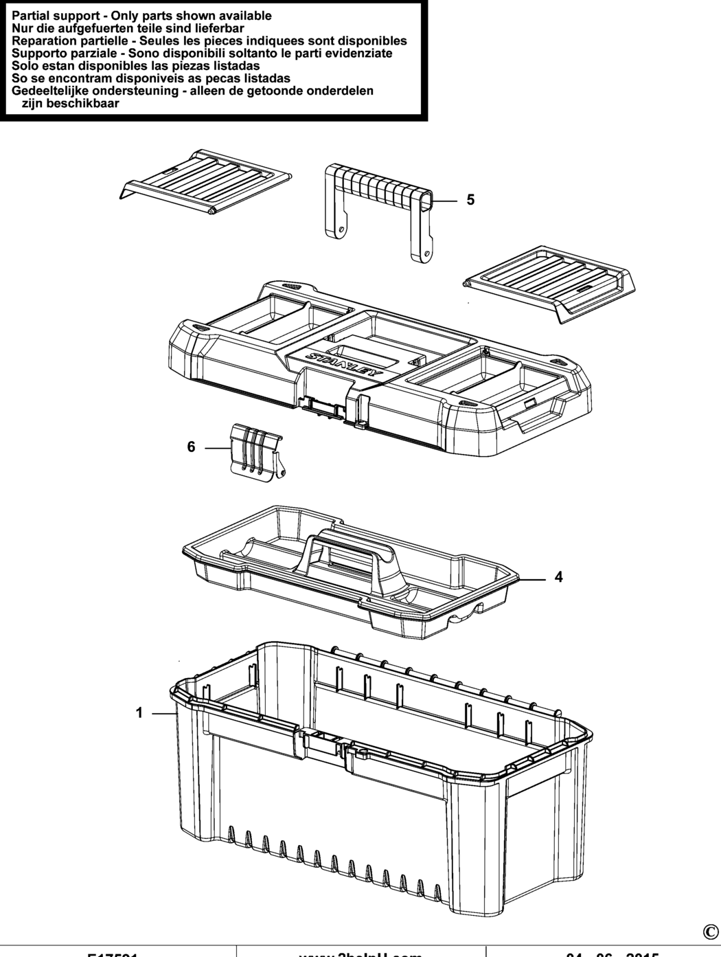 Stanley STST1-75517 Type 1 Workbox Spare Parts