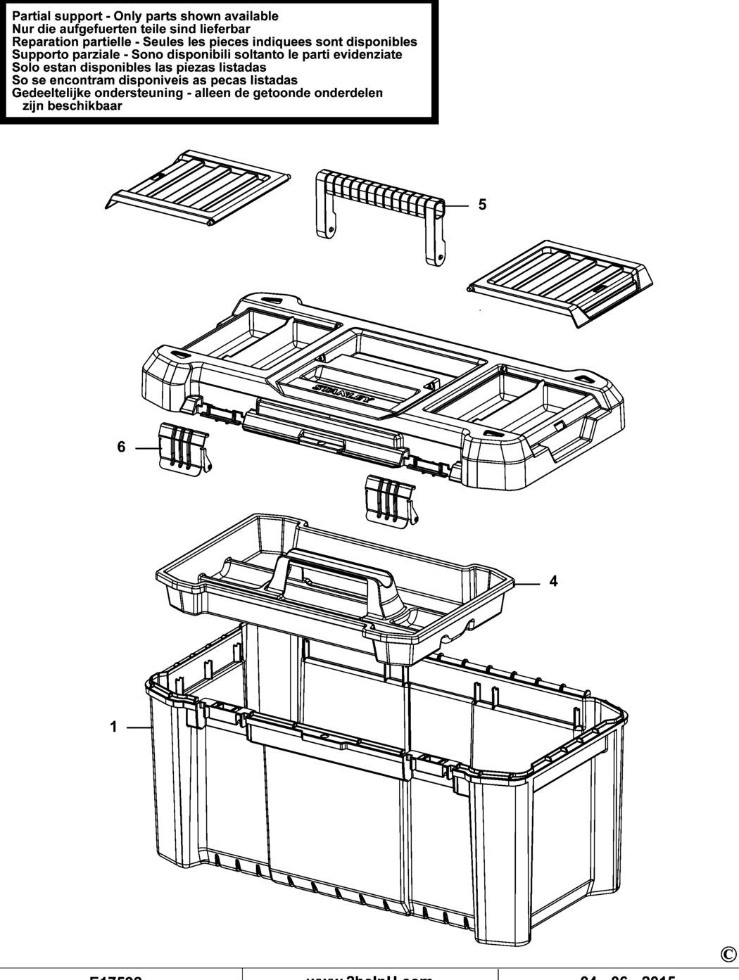 Stanley STST1-75520 Type 1 Workbox Spare Parts