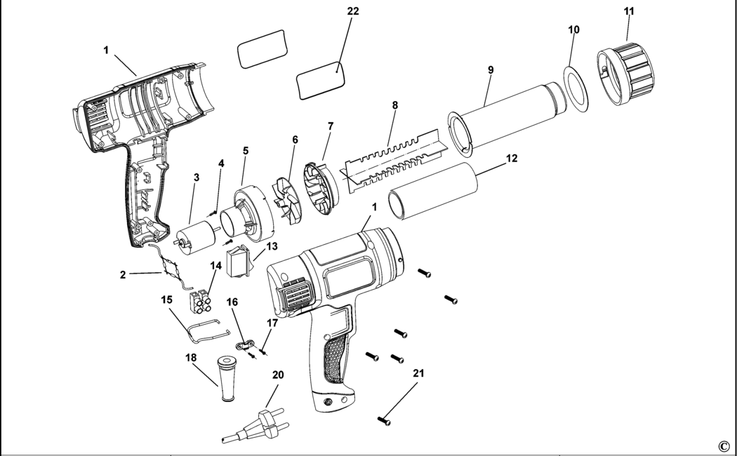 Stanley SXH1800 Type 1 Heatgun Spare Parts