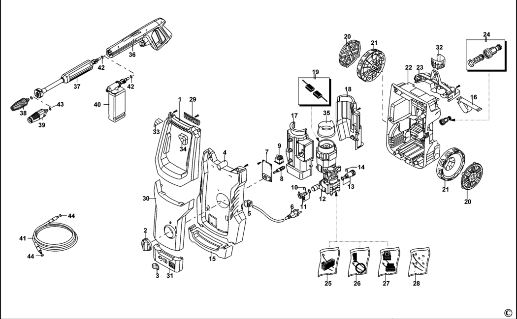 Stanley SXPW14E Type 1 Pressure Washer Spare Parts