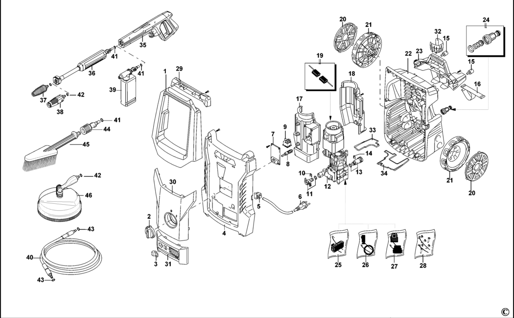 Stanley SXPW17PE Type 1 Pressure Washer Spare Parts