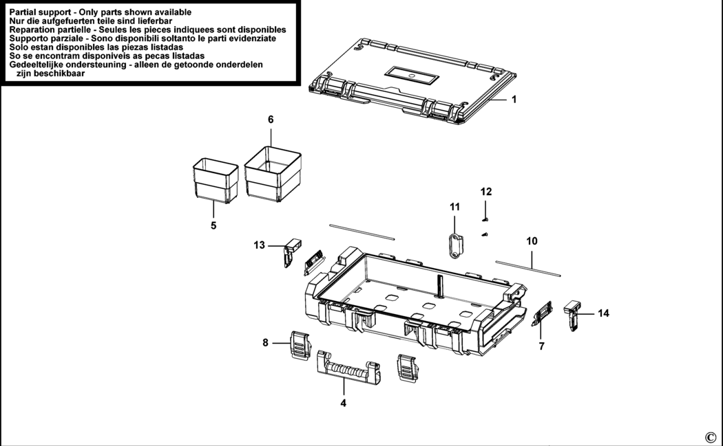 Stanley FMST1-75678 Type 1 Organiser Spare Parts