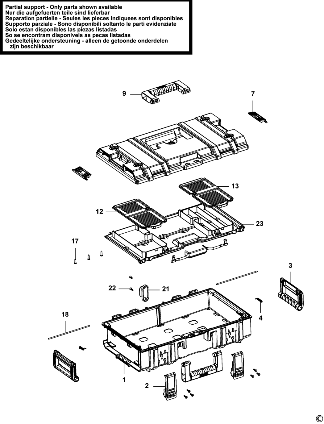 Stanley FMST1-75679 Type 1 Workbox Spare Parts