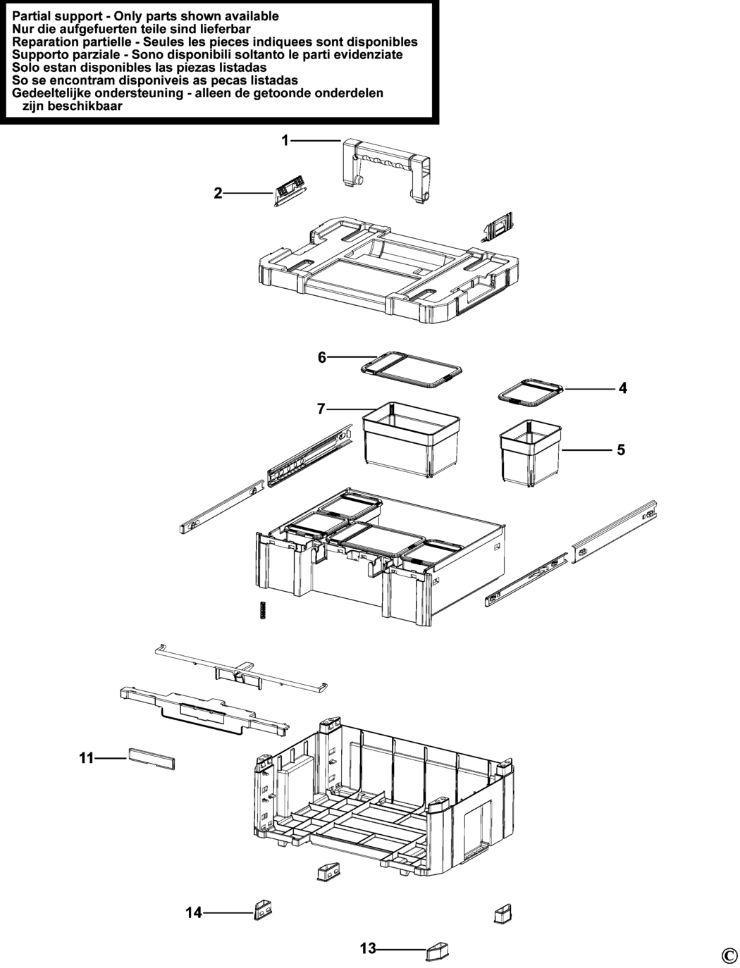 Stanley STST1-75688 Type 1 Workbox Spare Parts