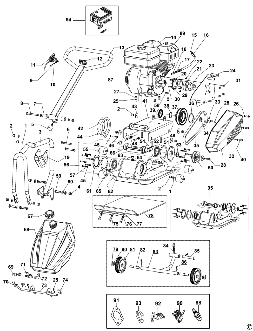 Stanley SGC-13000N Type 1 Compactor Spare Parts