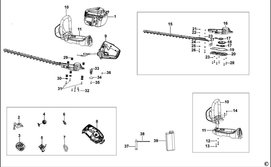 Stanley SHT-26-55 Type 1 Hedge Trimmer Spare Parts