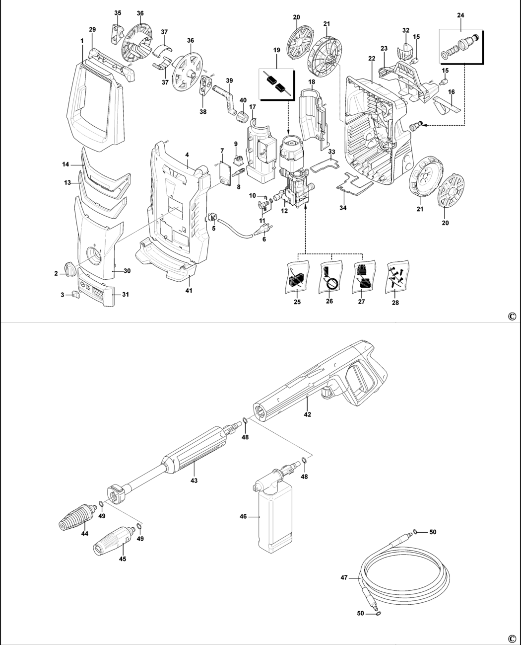Stanley SXFPW20E Type 1 Pressure Washer Spare Parts