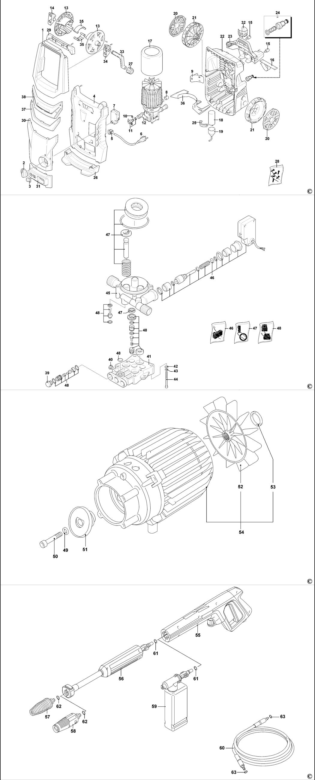 Stanley SXFPW21ME Type 1 Pressure Washer Spare Parts
