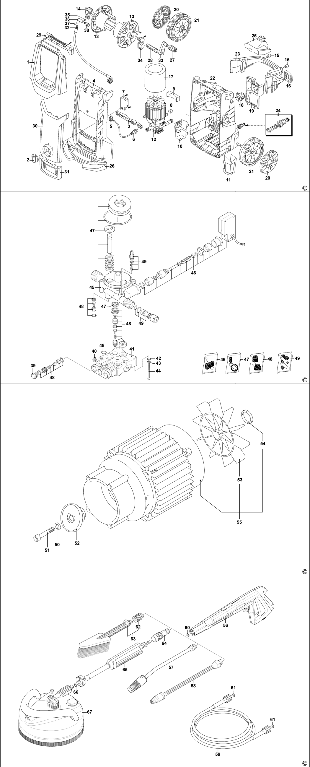 Stanley SXPW21HPE Type 1 Pressure Washer Spare Parts