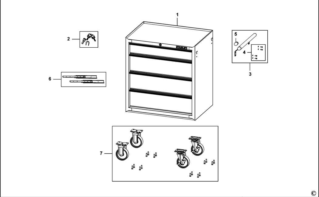 Stanley STMT1-75063 Type 1 Roller Cabinet Spare Parts