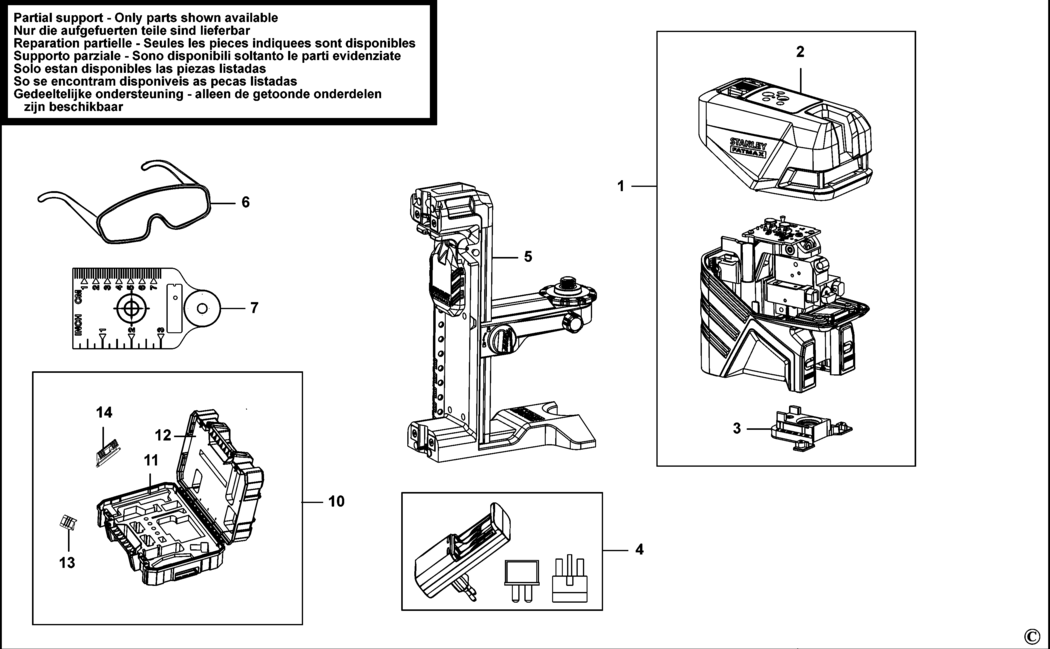 Stanley FMHT1-77415 Type 1 Crossline Laser Spare Parts