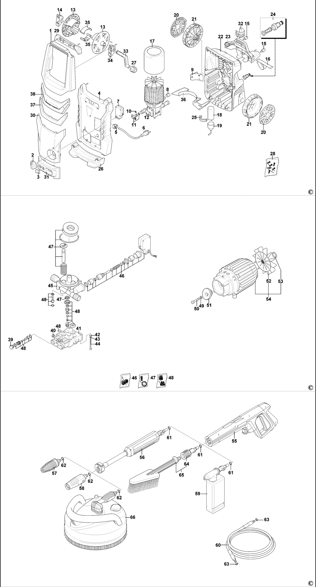 Stanley SXFPW21MPE Type 1 Pressure Washer Spare Parts