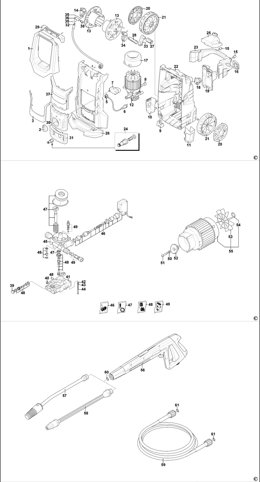 Stanley SXFPW25E Type 1 Pressure Washer Spare Parts