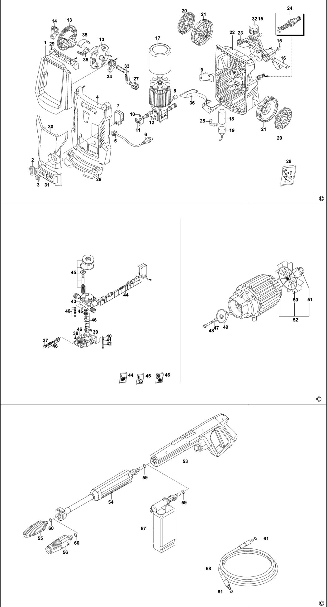 Stanley SW19 Type 1 Pressure Washer Spare Parts