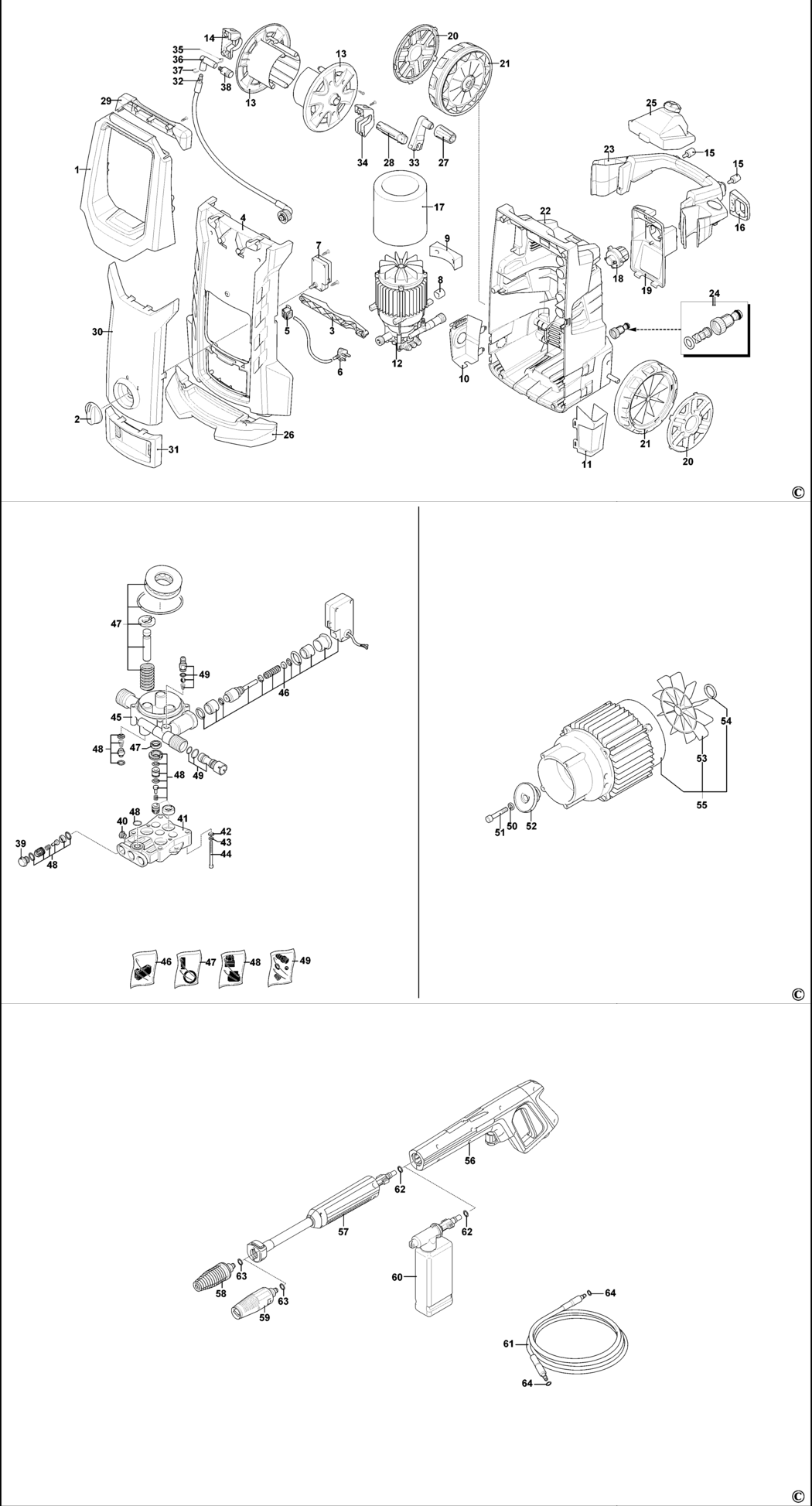 Stanley SW21 Type 1 Pressure Washer Spare Parts